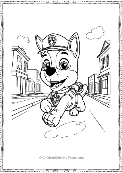 Paw Patrol Chase Running Through The Street Free PDF Printable