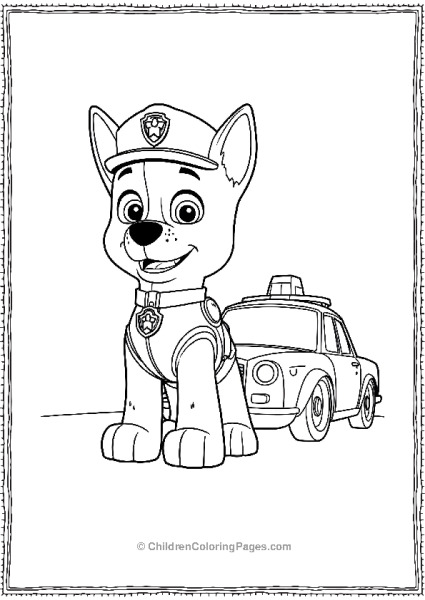 Paw Patrol Chase With His Patrol Car Free PDF Printable