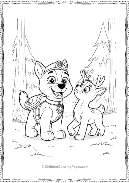 Paw Patrol Everest Rescuing A Deer Free PDF Printable