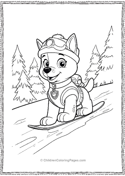 Paw Patrol Everest Snow Boarding Free PDF Printable