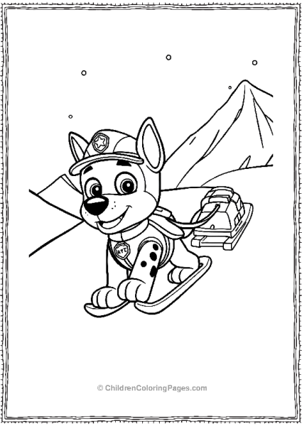 Paw Patrol Everest Pulling A Sledge Free PDF Printable