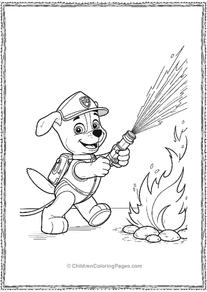 Paw Patrol Marshall Fire Fighting Free PDF Printable