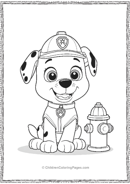 Paw Patrol Marshall With Fire Hydrant Free PDF Printable