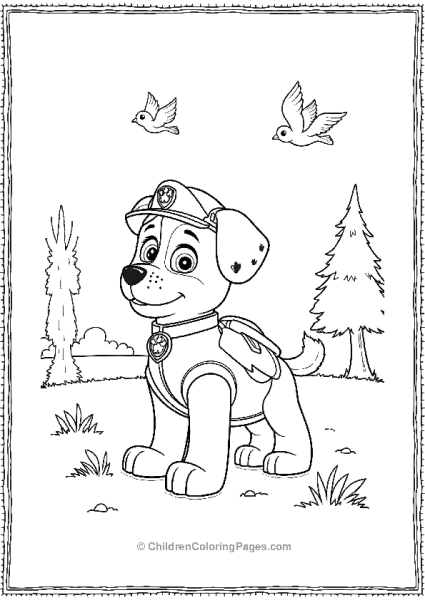 Paw Patrol Rocky Planting Trees Free PDF Printable