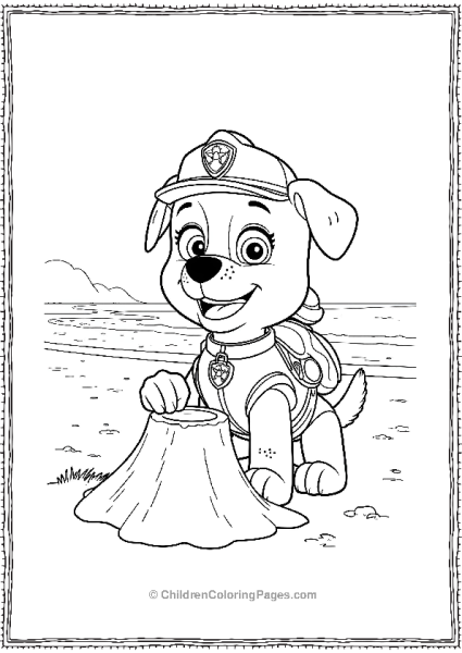 Paw Patrol Rubble Building A Sandcastle Free PDF Printable