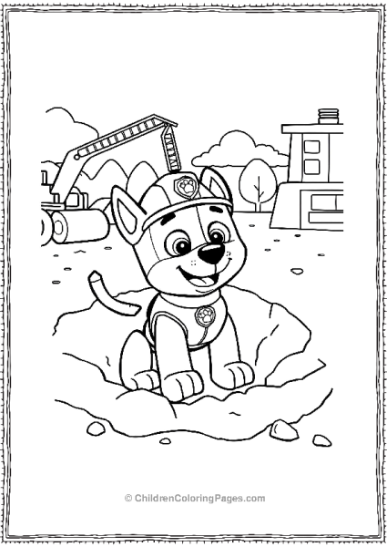 Paw Patrol Rubble Digging A Big Hole Free PDF Printable