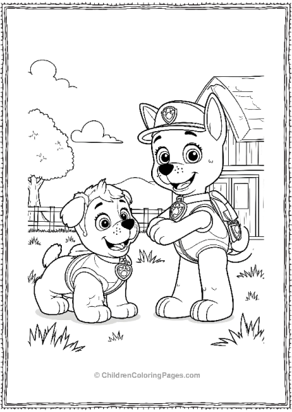 Paw Patrol Ryder Helping Animals At Barn Free PDF Printable