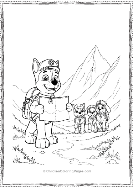 Paw Patrol Ryder Holding A Map Free PDF Printable