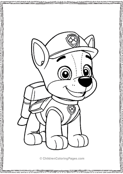 Paw Patrol Ryder With His Small Bag Pack Free PDF Printable