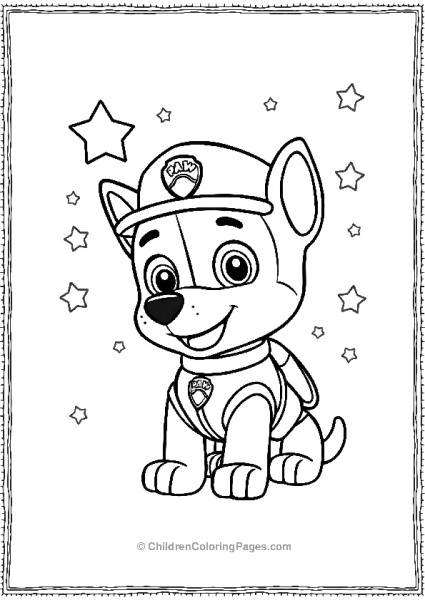 Paw Patrol Ryder With Stars And Clouds Free PDF Printable