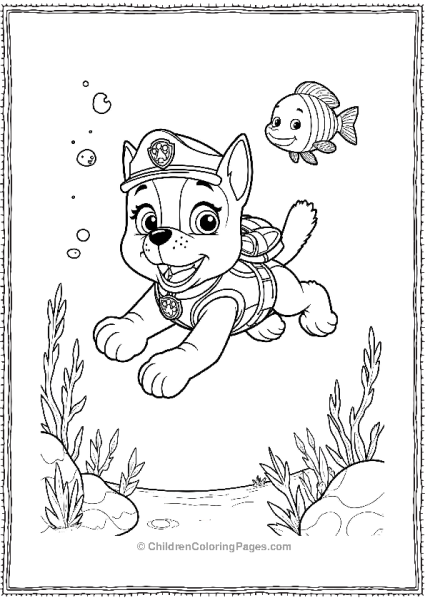 Paw Patrol Zuma Diving Under Water Free PDF Printable