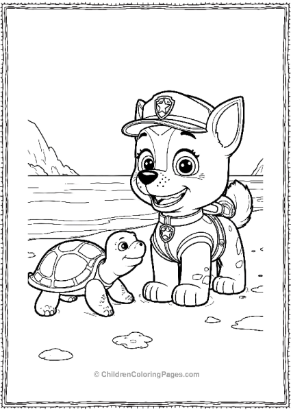 Paw Patrol Zuma Helping Turtles Free PDF Printable