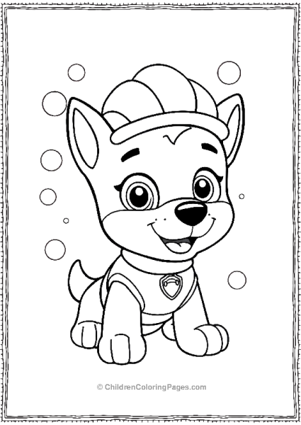 Paw Patrol Zumba With A Seashell On Its Head Free PDF Printable