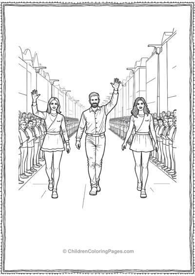 Performers-In-Parade-Costumes-Waving-To-The-Crowd Free PDF Printable