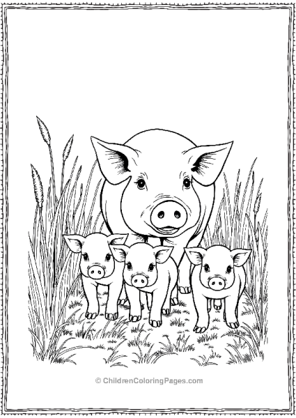 Pig Family Free PDF Printable