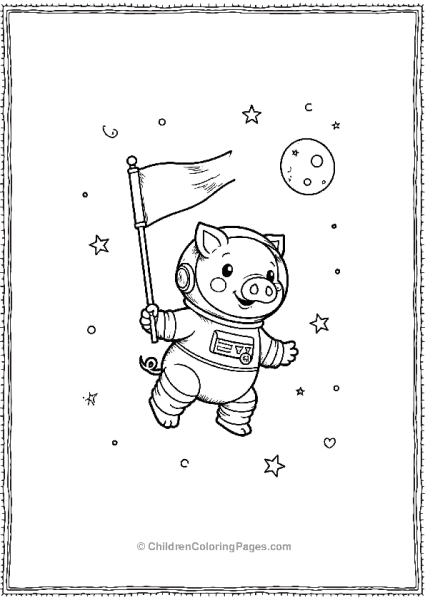 Pig Floating In Space Free PDF Printable