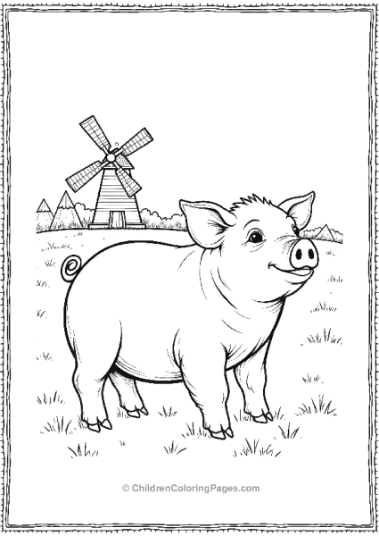 Pig In A Farm Free PDF Printable