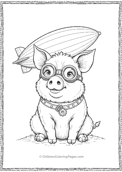 Pig Wearing Goggles Free PDF Printable