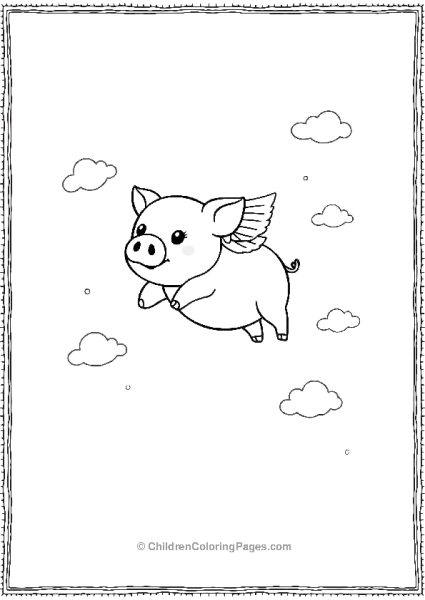 Pig With Tiny Wings Free PDF Printable