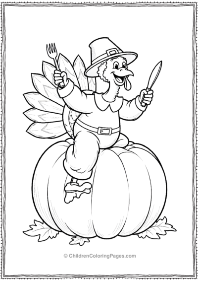 Pilgrim-Turkey-Riding-A-Giant-Pumpkin Free PDF Printable