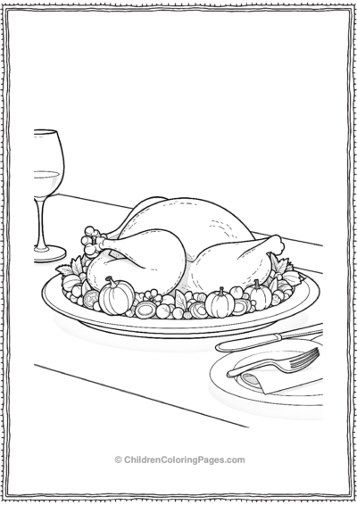 Roasted-Turkey-With-Autumn-Vegetables-On-A-Dinner Free PDF Printable