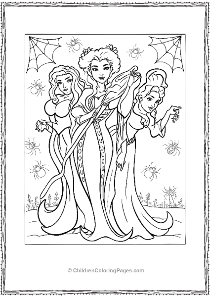 Sanderson Witches From Hocus Pocus Posing For An Image Free PDF Printable