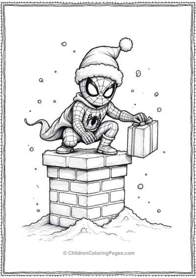 Santa-Spider-Man Free PDF Printable