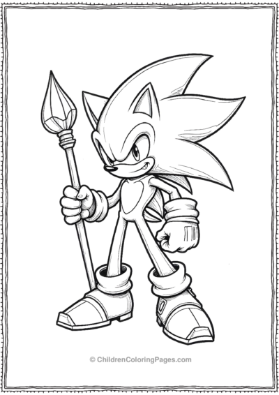 Shadow From Sonic Attacking With Chaos Spear Free PDF Printable