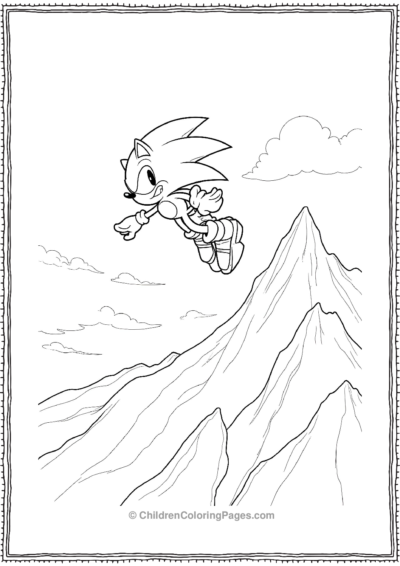 Shadow From Sonic Gliding Over Angel Island Free PDF Printable