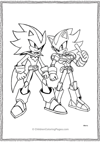 Shadow And Silver From SonicTeaming Free PDF Printable