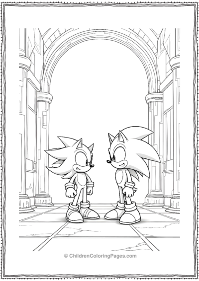 Shadow And Sonic Standing Free PDF Printable