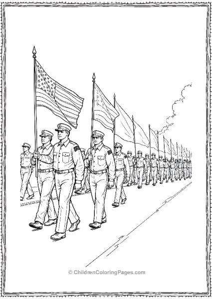 Simple Veteran Day Parade Free PDF Printable