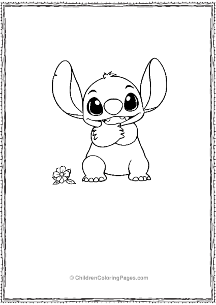 Stitch Sitting Cross Legged Free PDF Printable