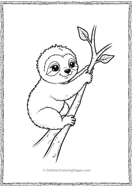 Sloth Clinging To A Simple Wine Free PDF Printable