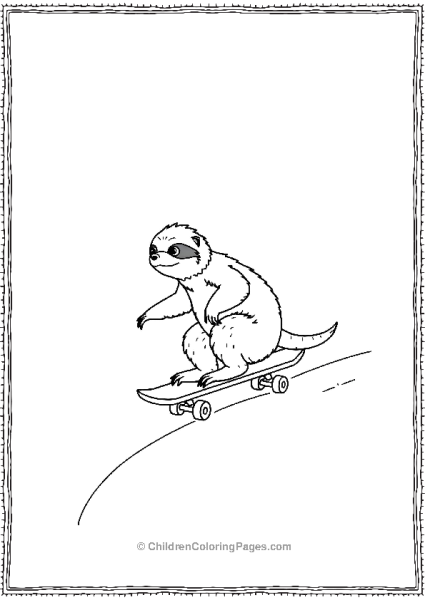 Sloth Riding A Skateboard Free PDF Printable