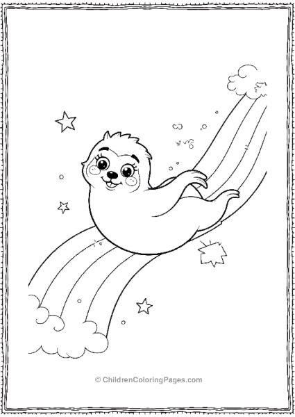 Sloth Sliding Down A Rainbow Free PDF Printable