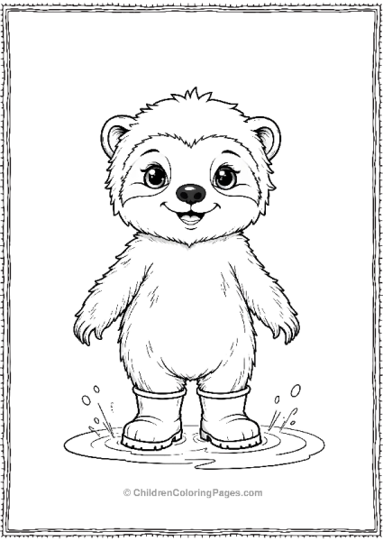 Sloth Wearing Tiny Rain Boots Free PDF Printable