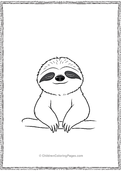 Sloth With Sleepy Expressions Free PDF Printable