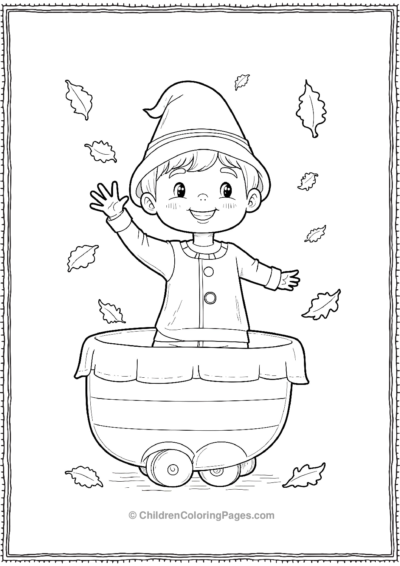 Smiling-Pilgrim-Boy-Waving-From-A-Parade-Float-And Free PDF Printable