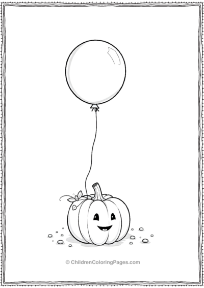 Smiling-Pumpkin-Balloon Free PDF Printable