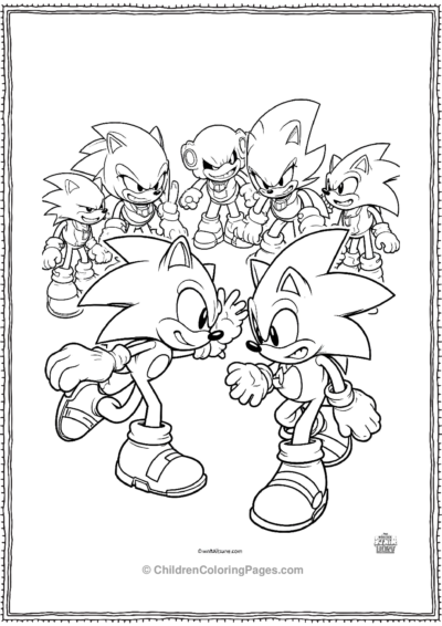 Sonic And Knuckles Defending Together Free PDF Printable