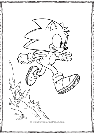 Sonic Jumping Off A Spring To Reach New Heights Free PDF Printable