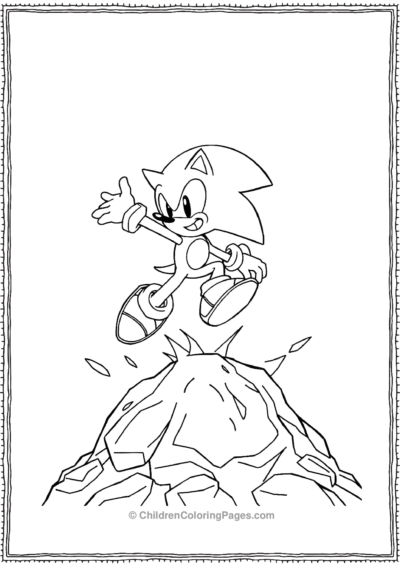 Sonic Jumping Over Lava Free PDF Printable