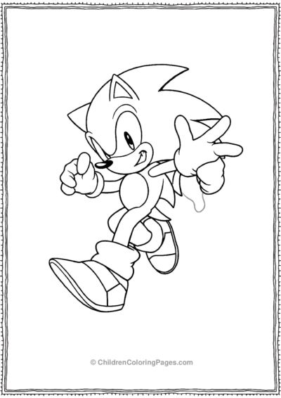 Sonic Performing A Spin Dash Attack Free PDF Printable