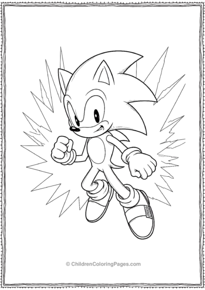 Sonic Powering Up Into Super Sonic Free PDF Printable