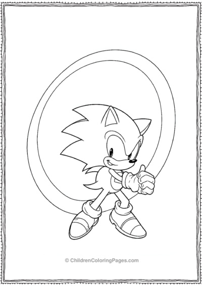 Sonic-Rolling-in-a-Loop the Loop Free PDF Printable