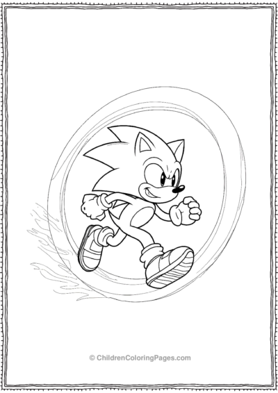 Sonic Running At Full Speed Through A Loop The Loop Free PDF Printable