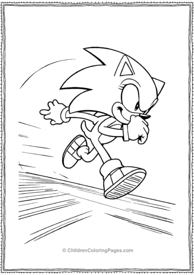 Sonic-Running-at-Full-Speed Free PDF Printable