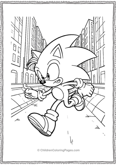 Sonic Sliding Under Barriers In An Urban Setting Free PDF Printable