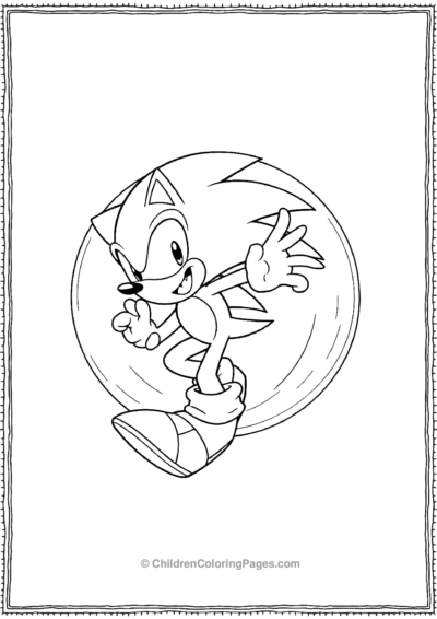 Sonic Spinning In A Ball Free PDF Printable